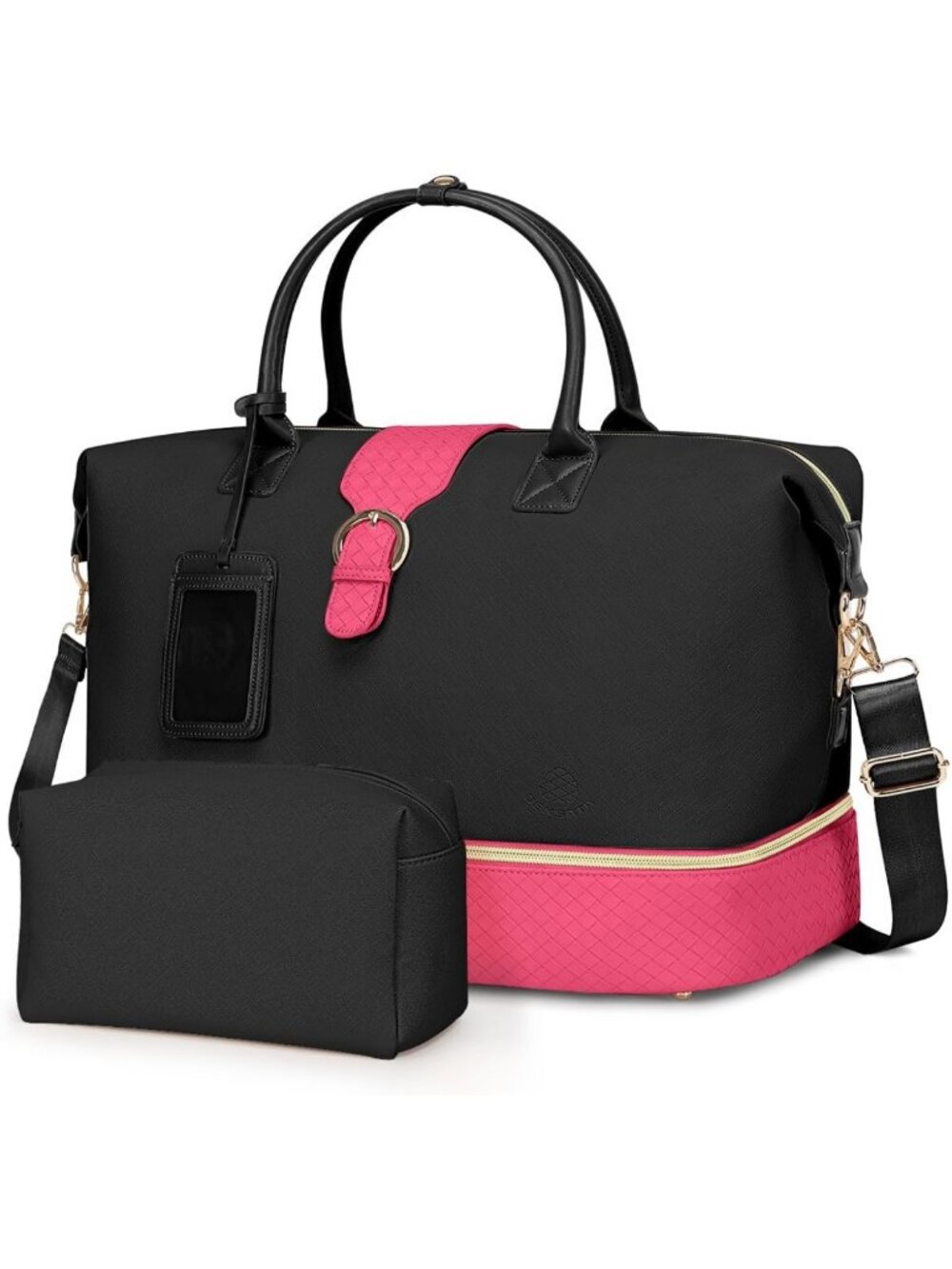 Stylish Leather Weekender Bag for Women | Travel Duffel with Shoe Compartment